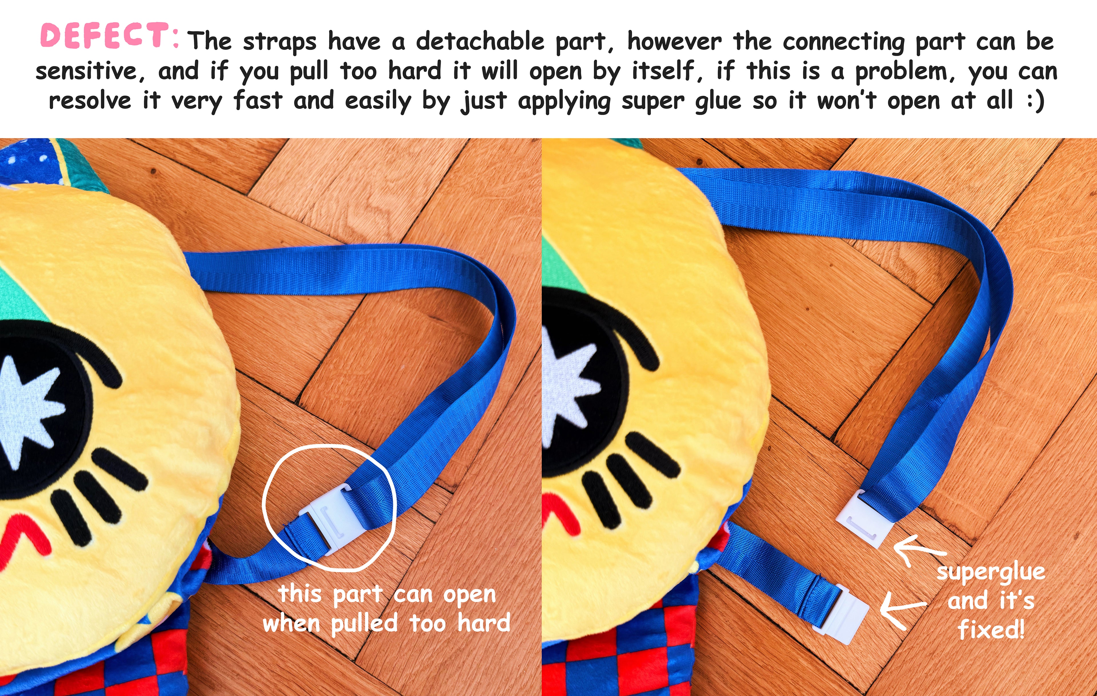 Clown Cat Plush Backpack! - GRADE B!