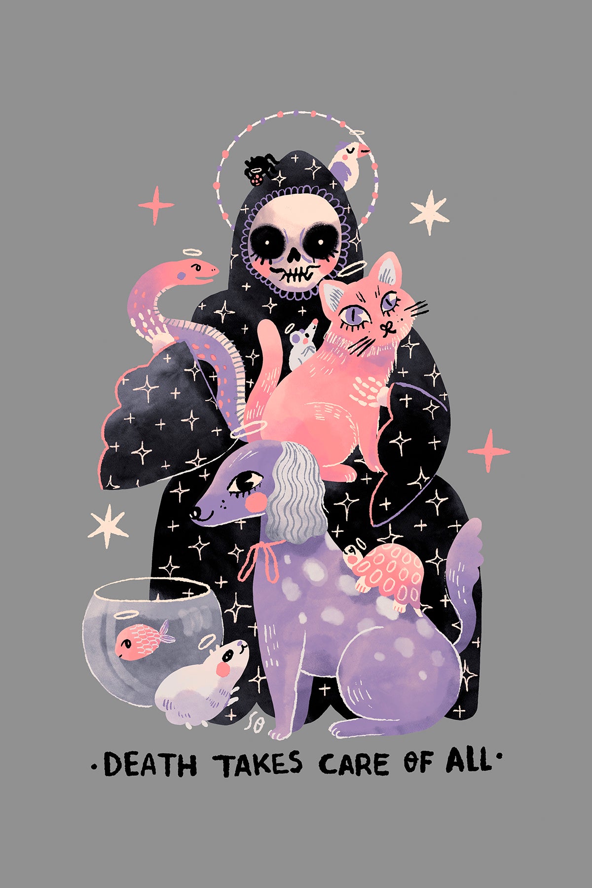 Caring Death - Postcard