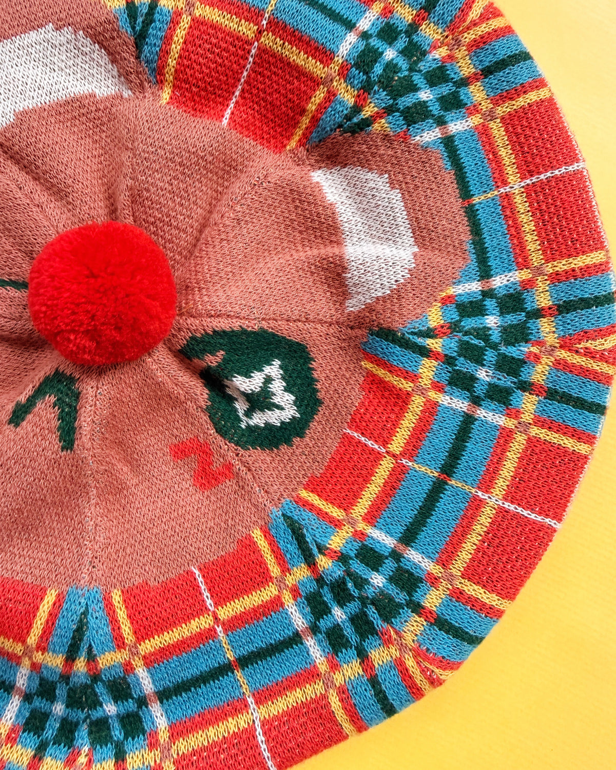 Beary Plaid! - Knit Beret