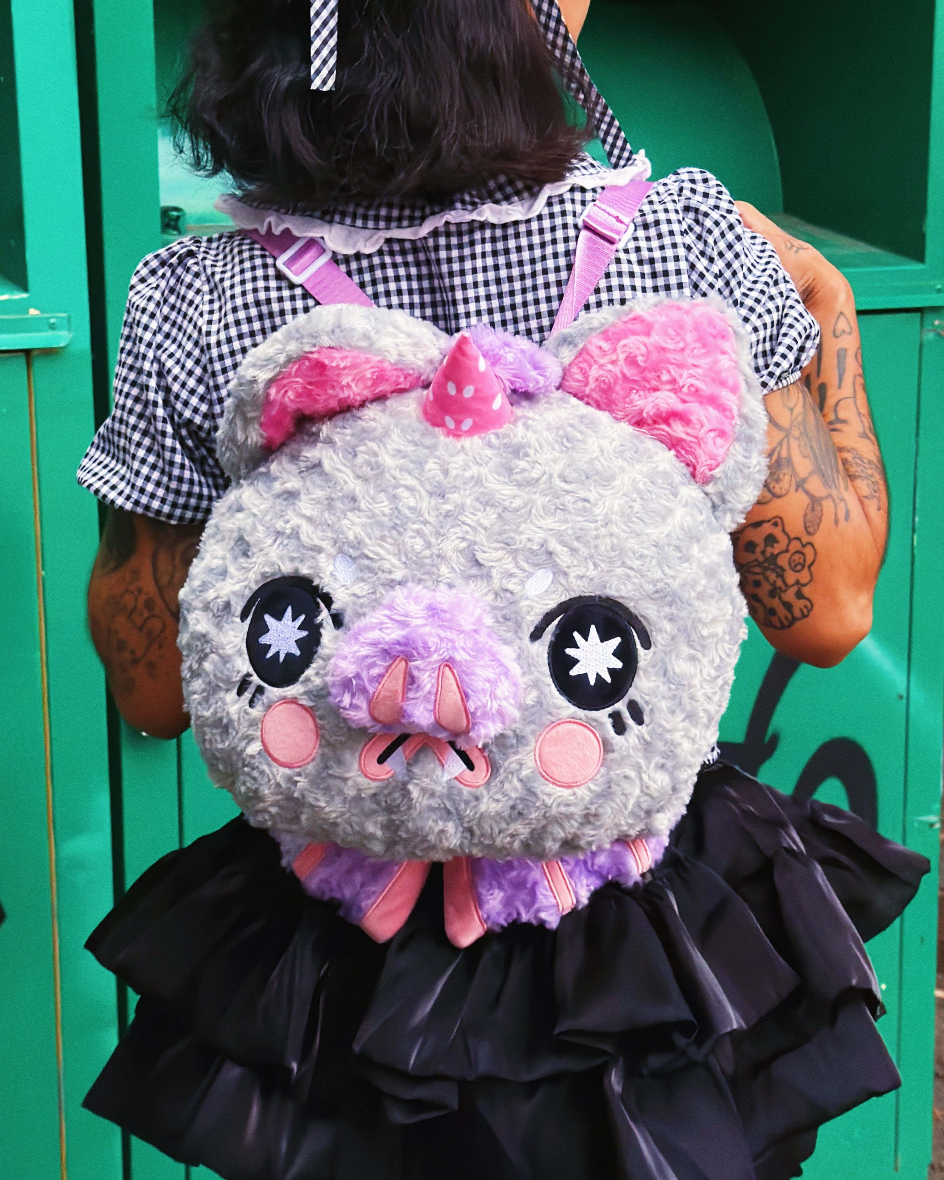 Grumpy Bat Plush Backpack! - GRADE B!