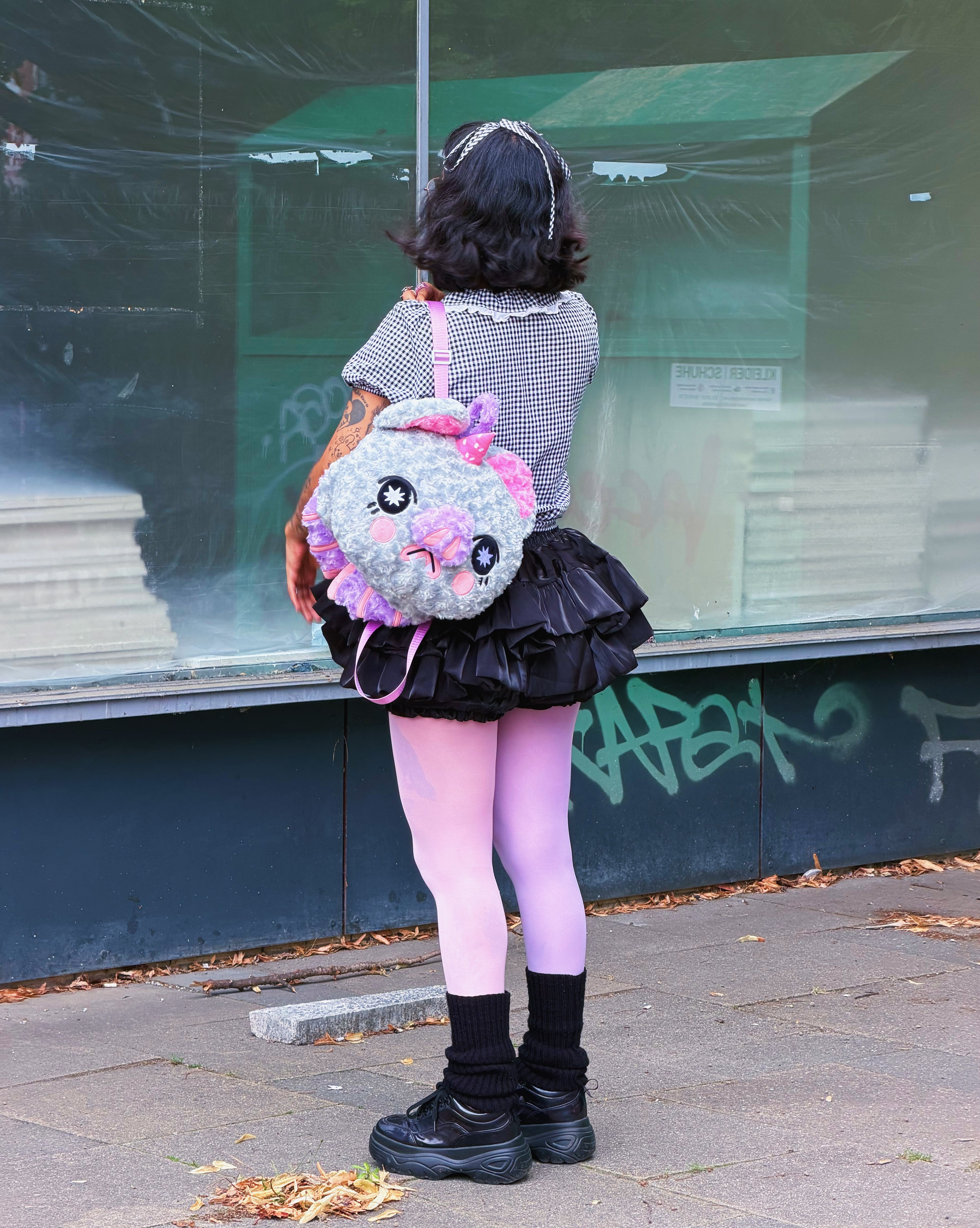 Grumpy Bat Plush Backpack! - GRADE B!