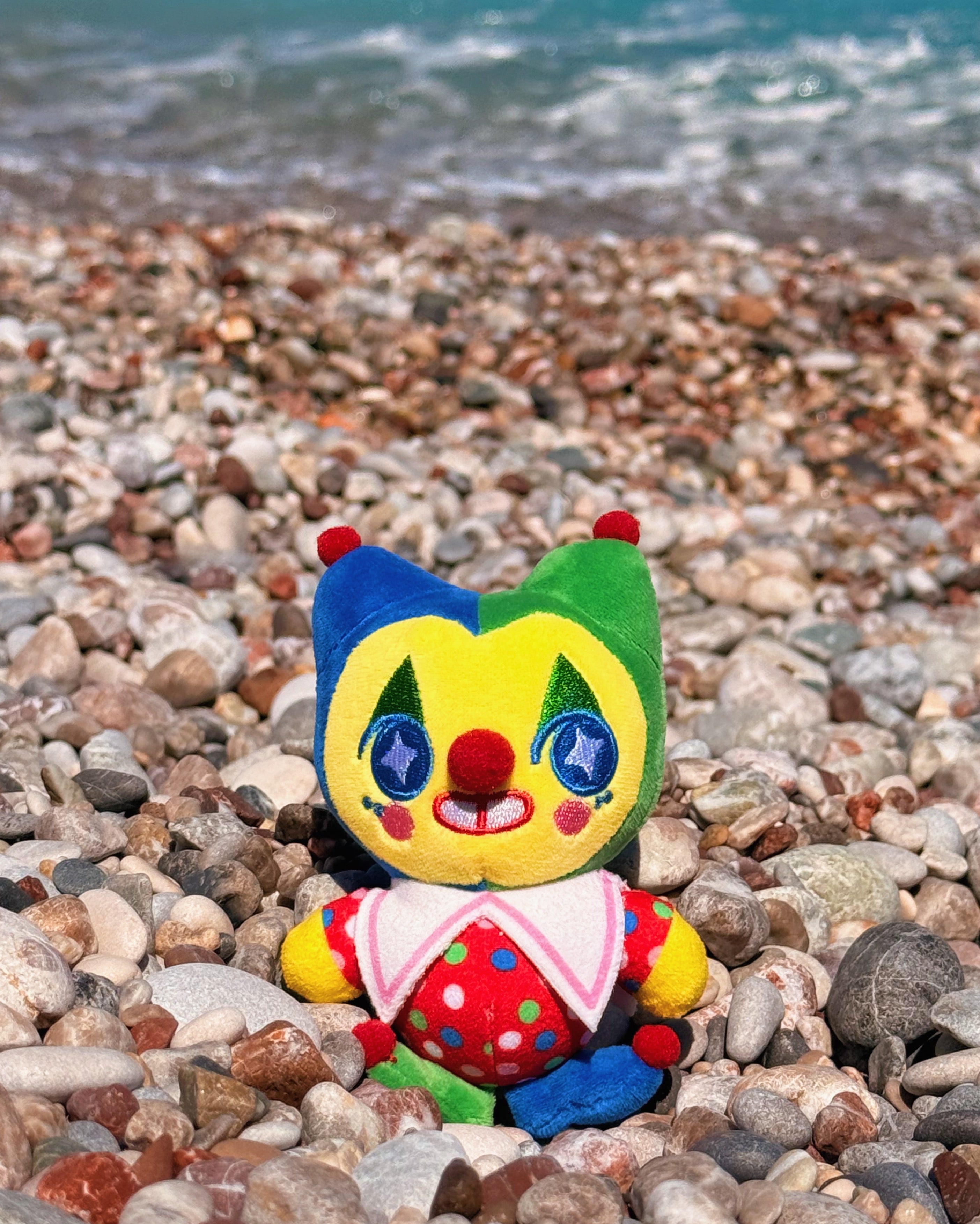 Clown Cat Plush Keychain !