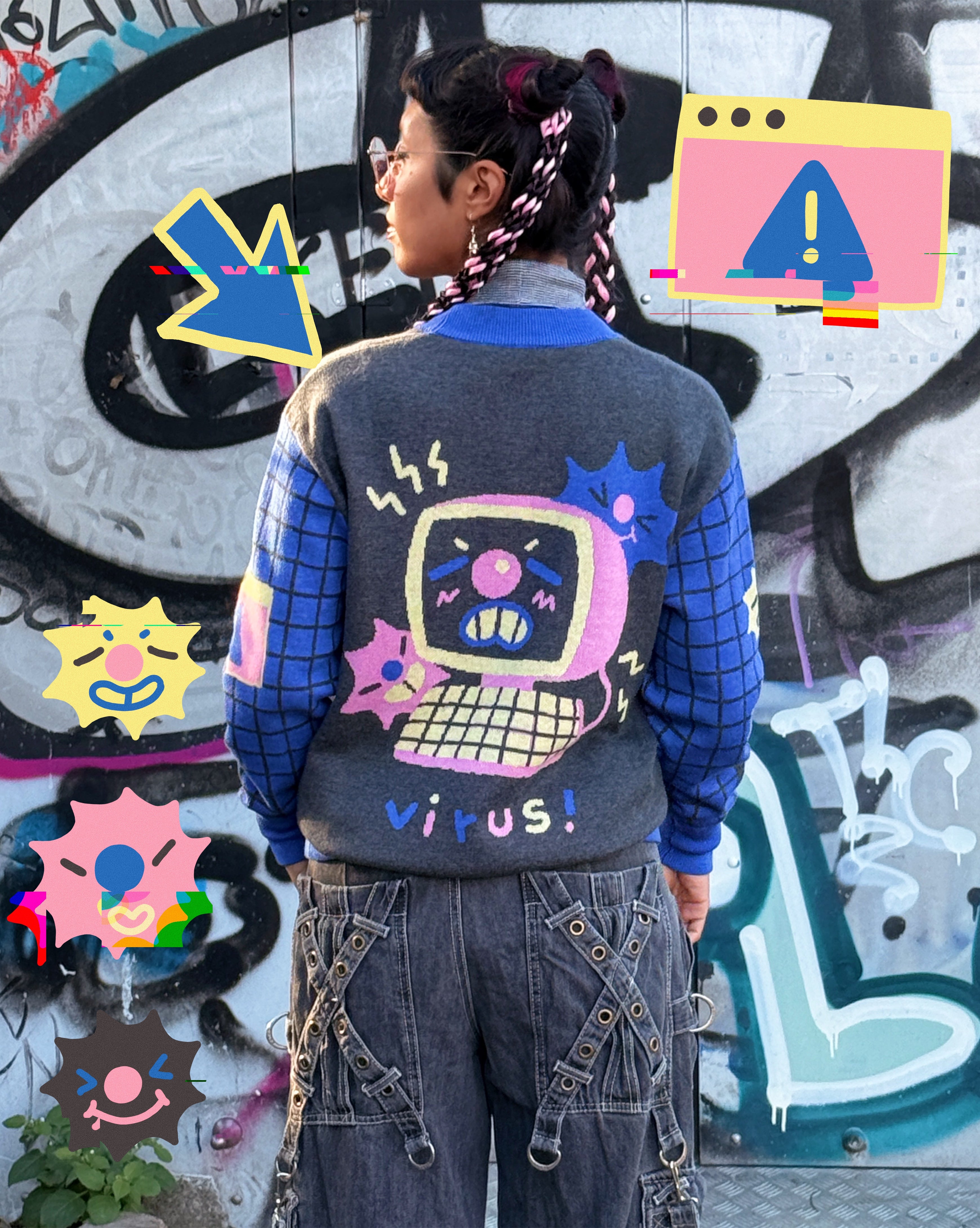 V1RUS!! - Knit Cardigan