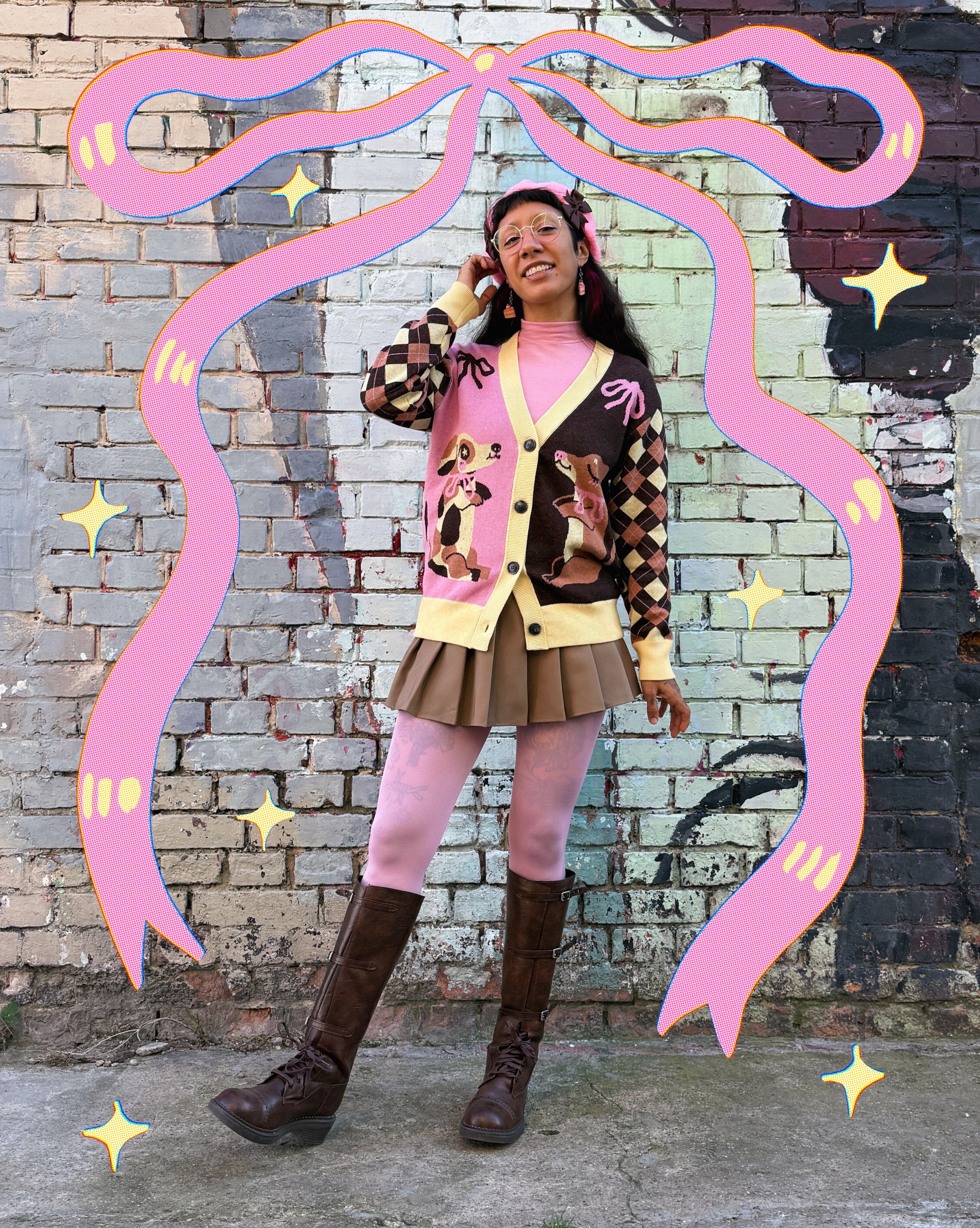 Neapolitan Sausage - Knit Cardigan