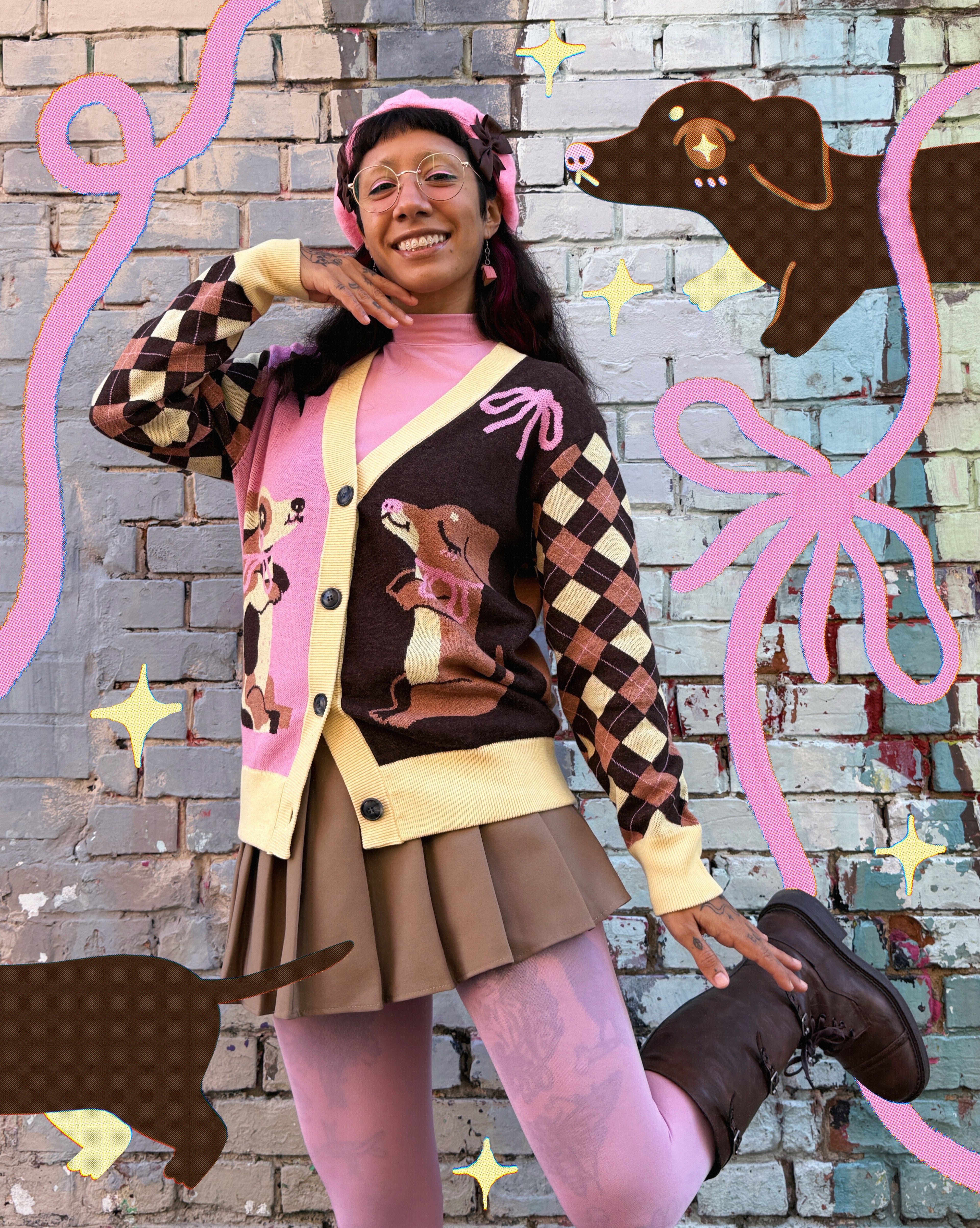 Neapolitan Sausage - Knit Cardigan