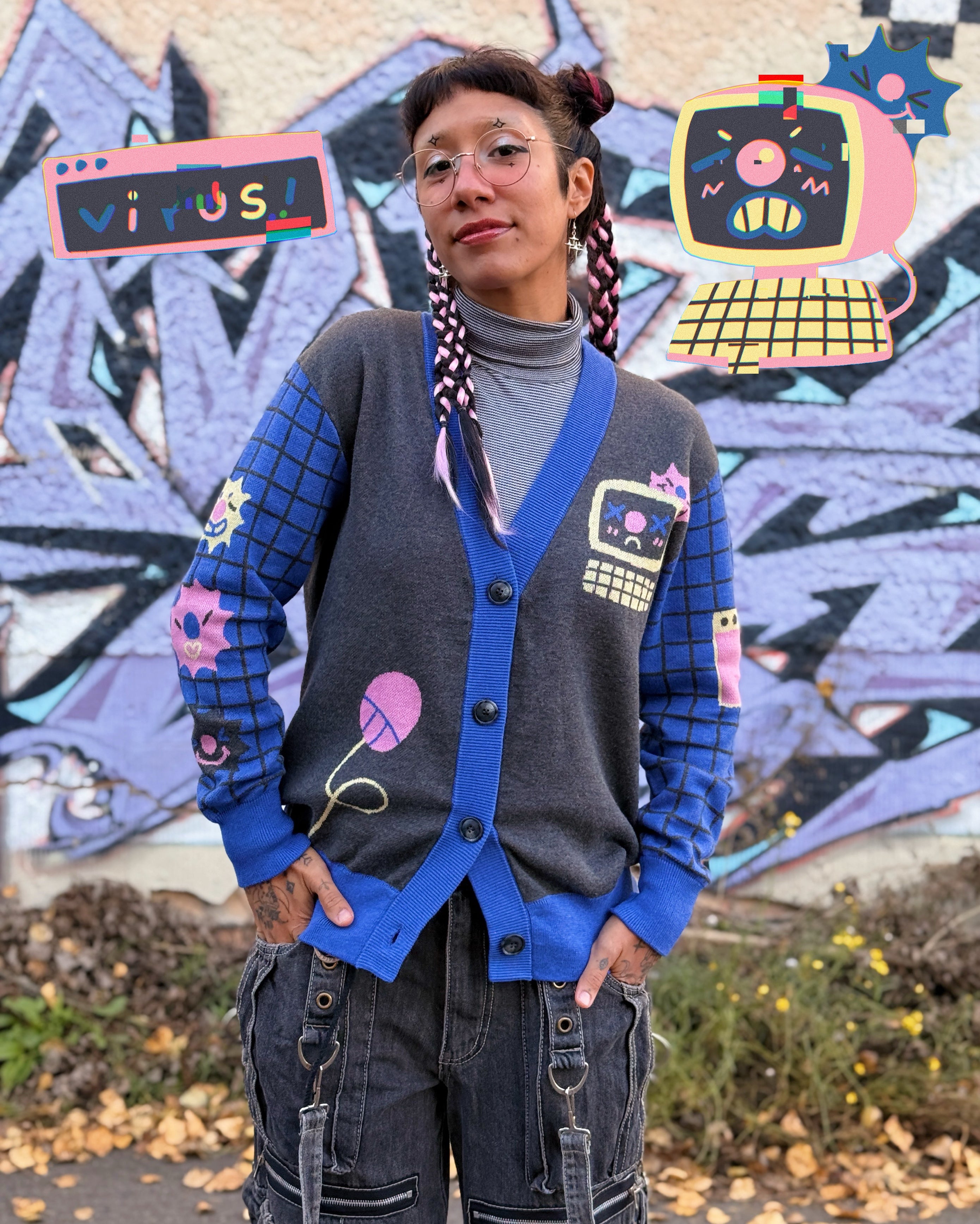 V1RUS!! - Knit Cardigan