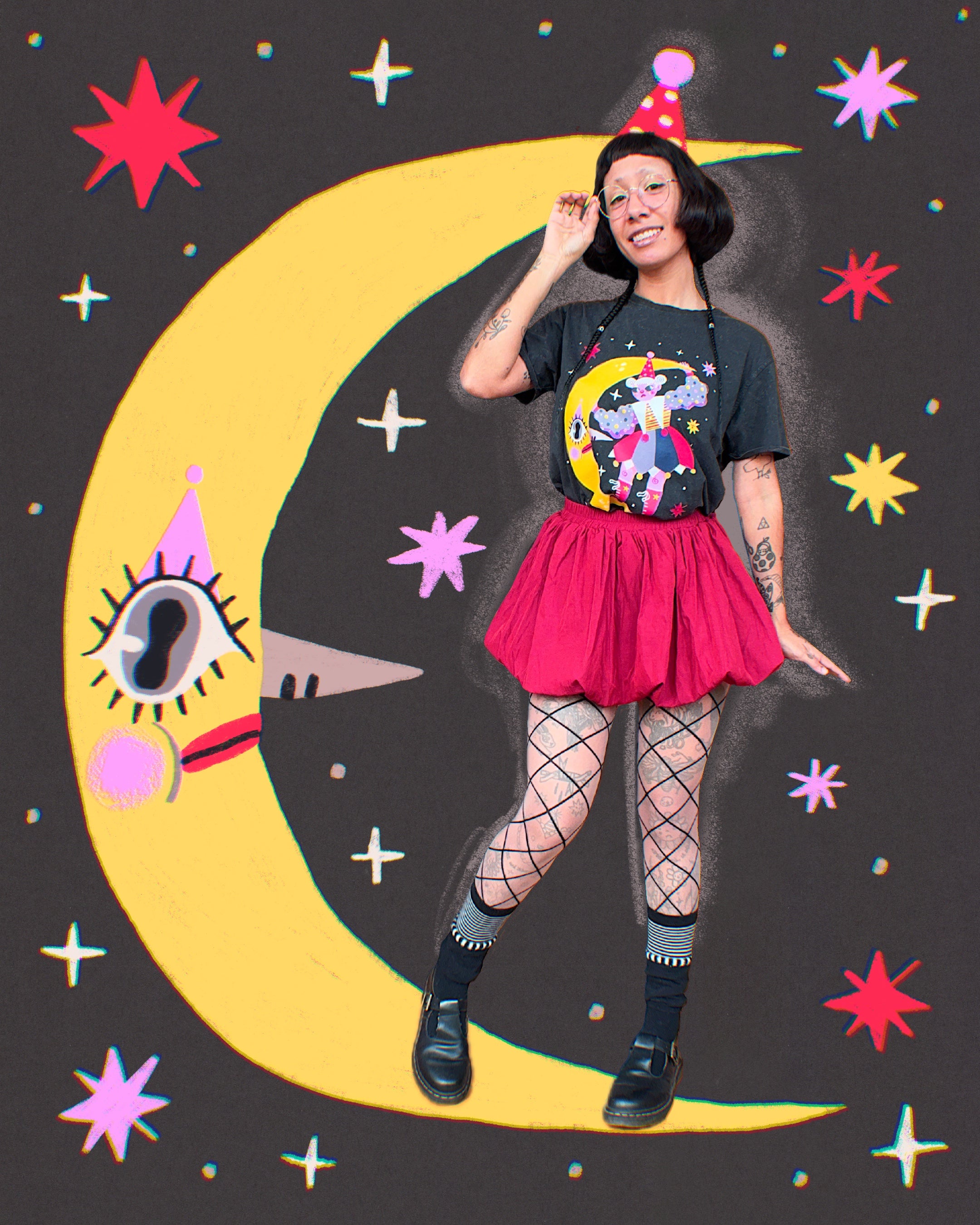 Clown Over The Moon! - T-Shirt