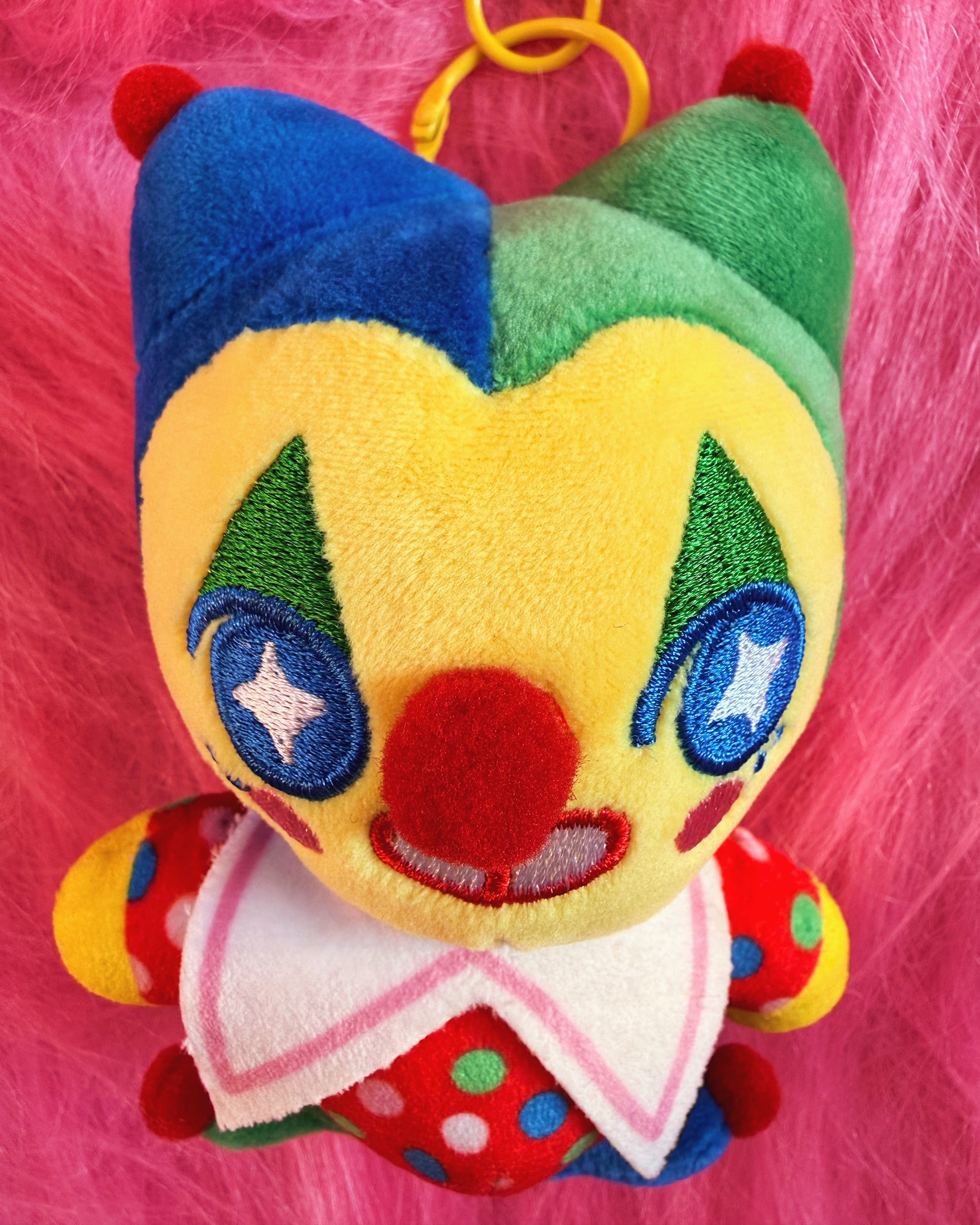 Clown Cat Plush Keychain !
