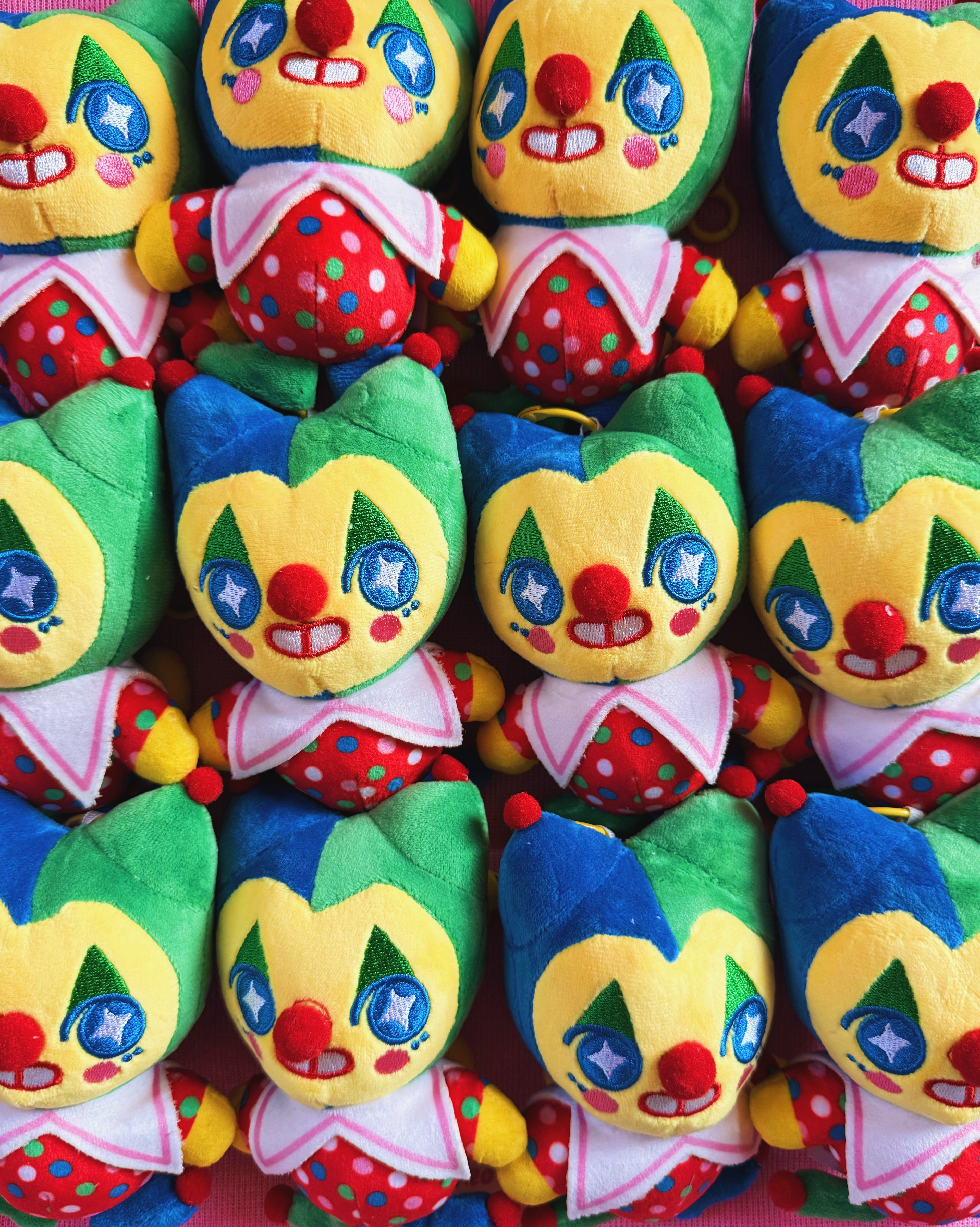 Clown Cat Plush Keychain !