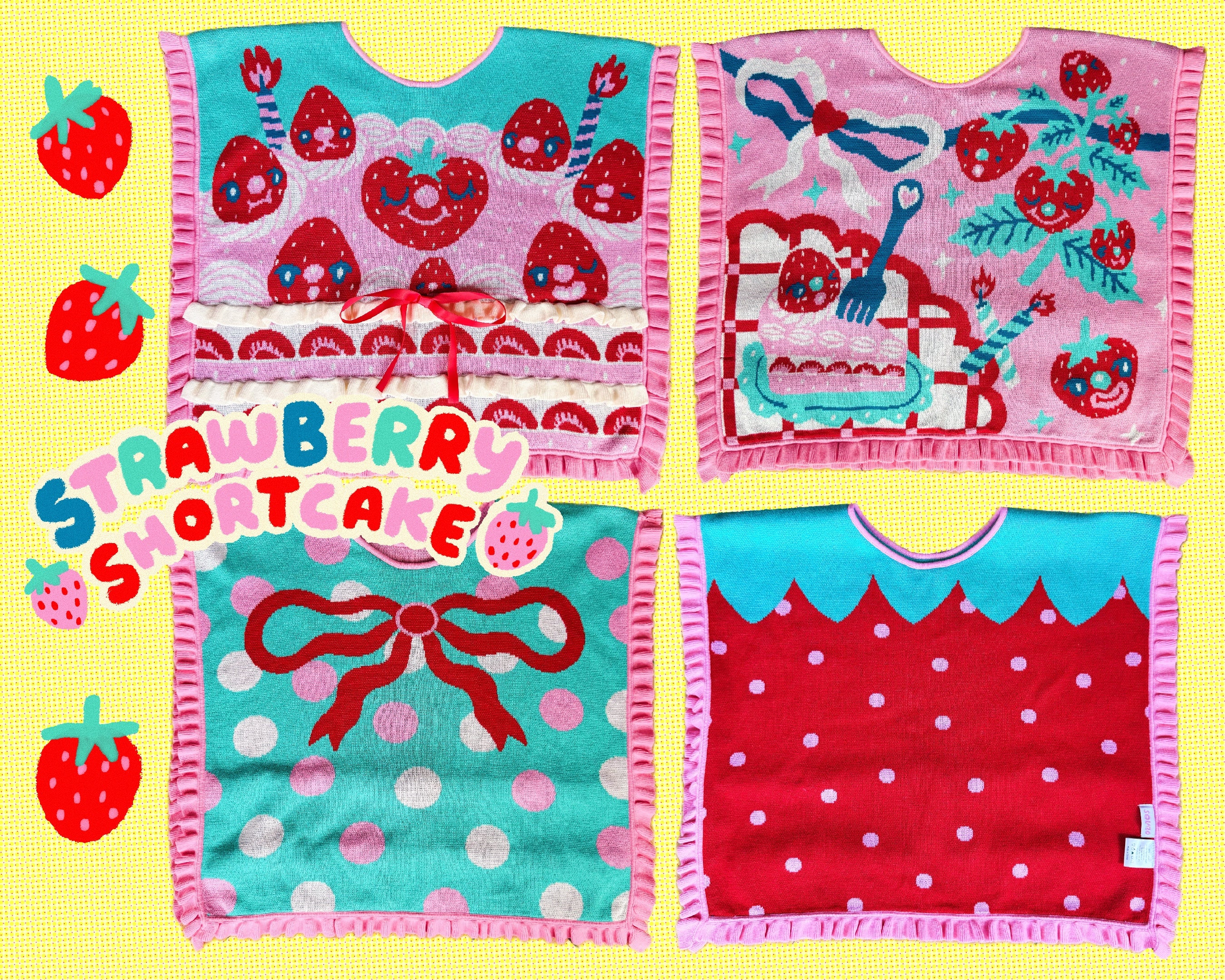Strawberry Shortcake (4 in 1) Reversible Vest!