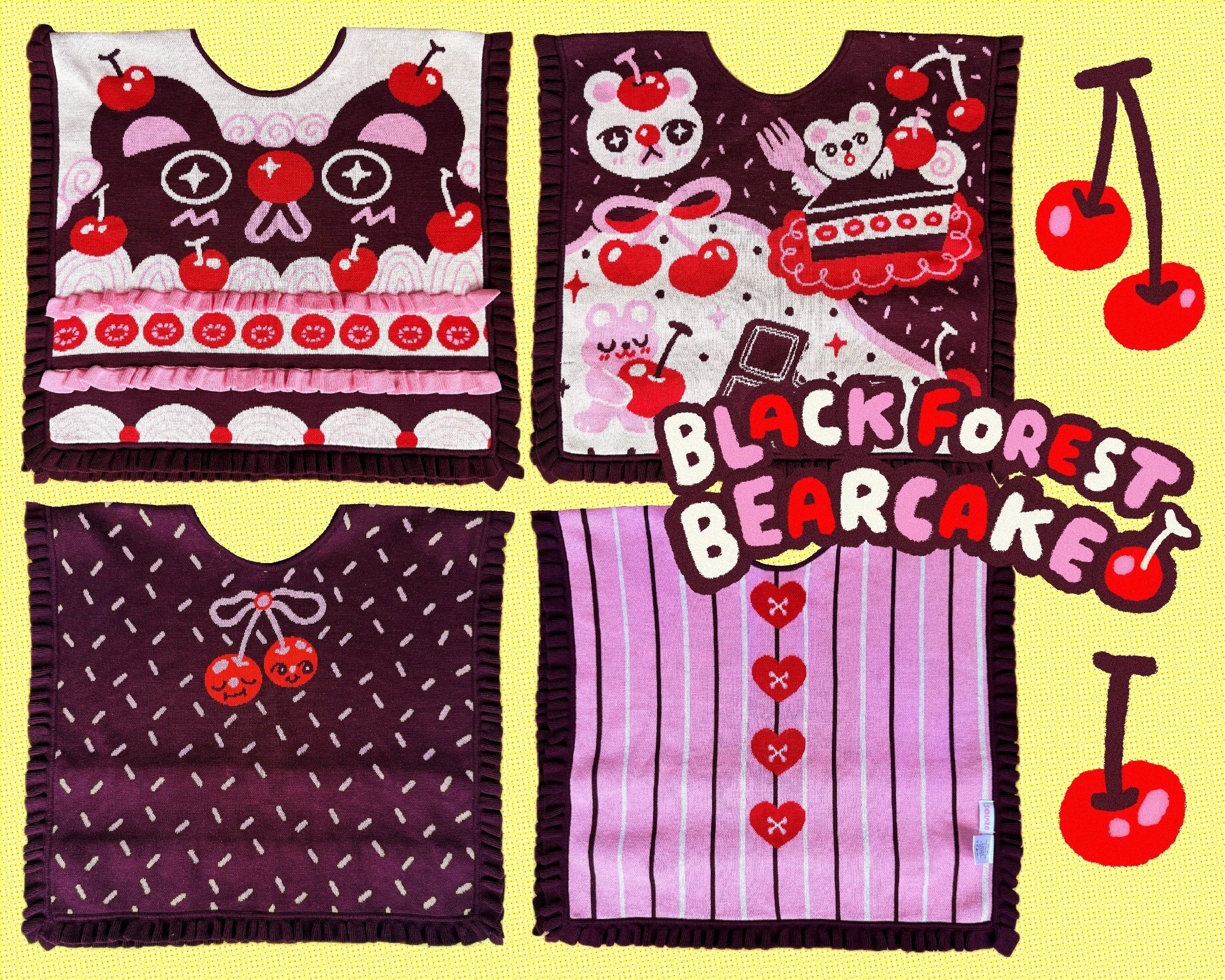 Black Forest Bearcake (4 in 1) Reversible Vest!