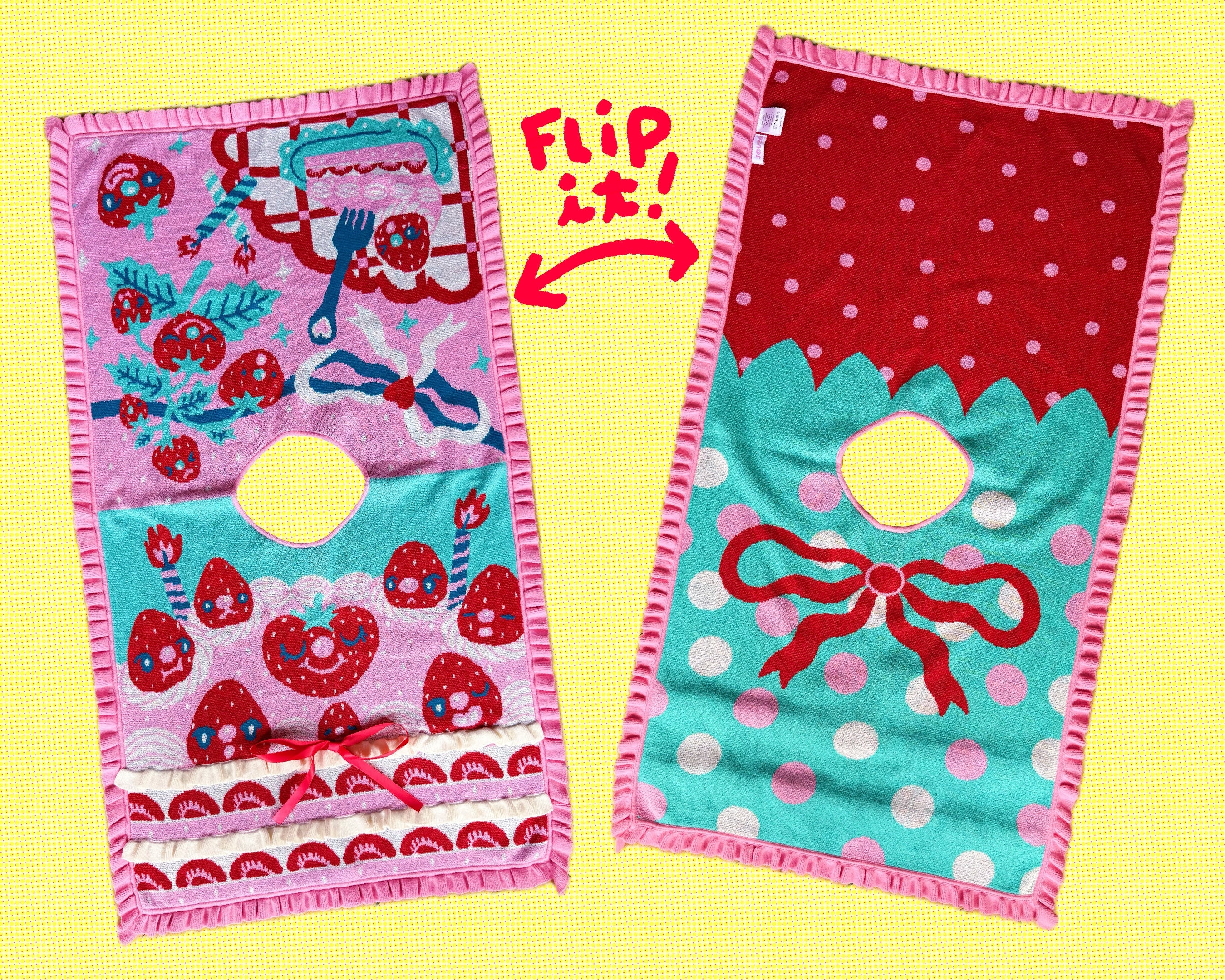 Strawberry Shortcake (4 in 1) Reversible Vest!
