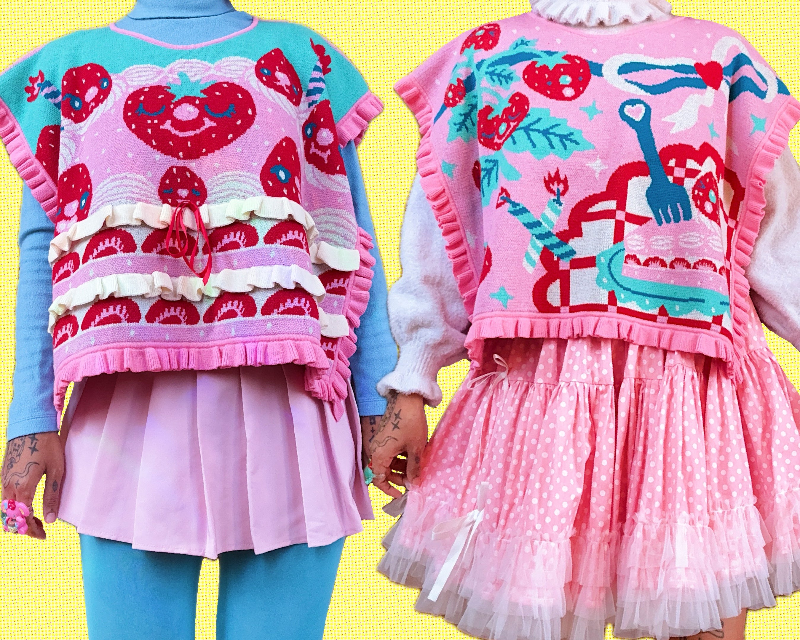 Strawberry Shortcake (4 in 1) Reversible Vest!