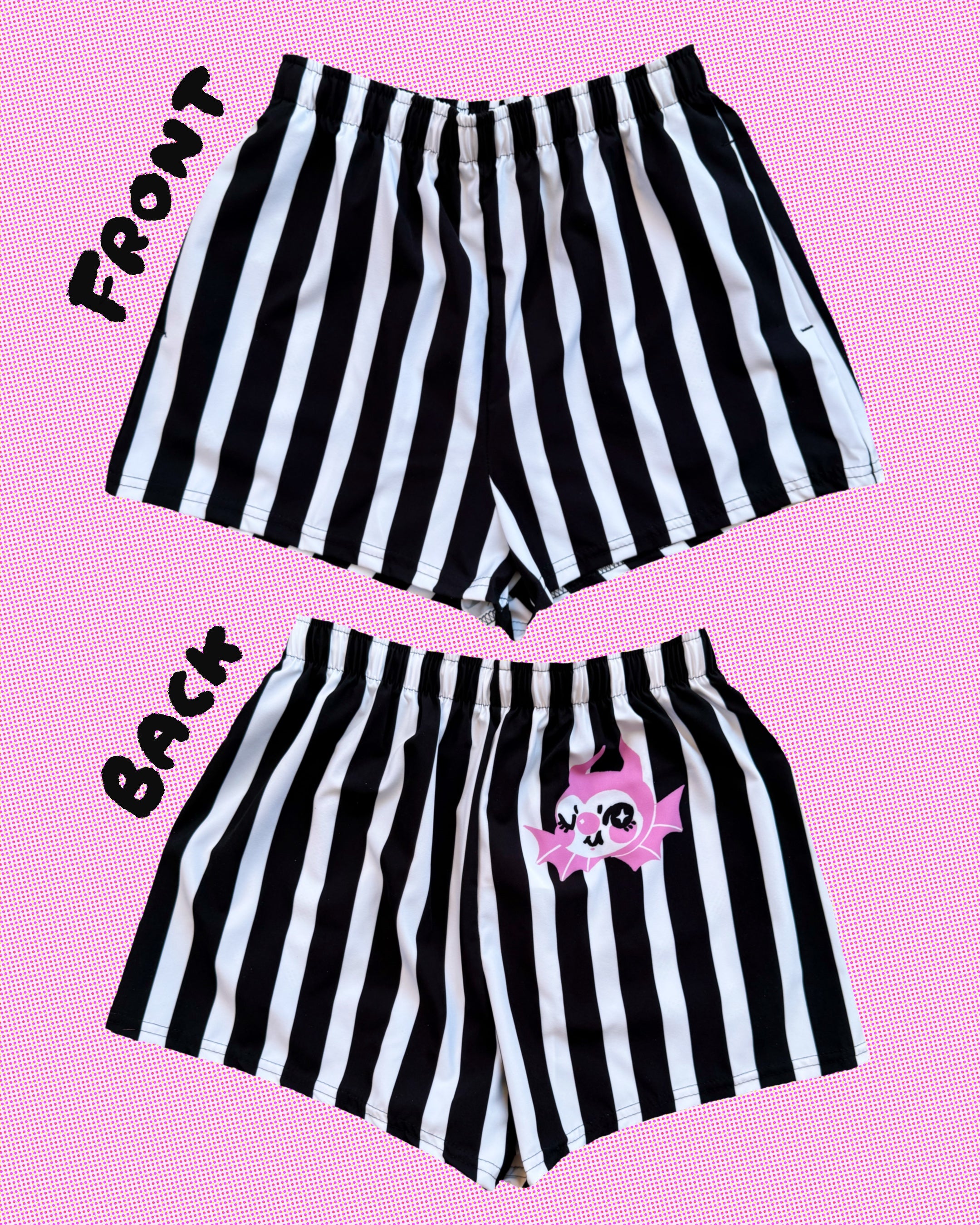 Striped Devil Short Shorts