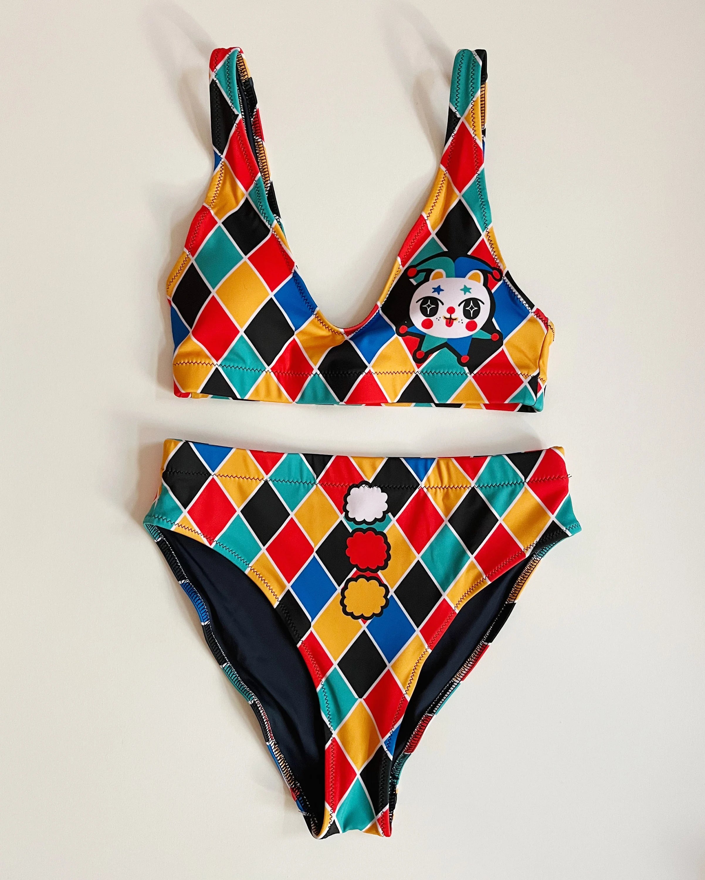 Harlequin Cat Bikini