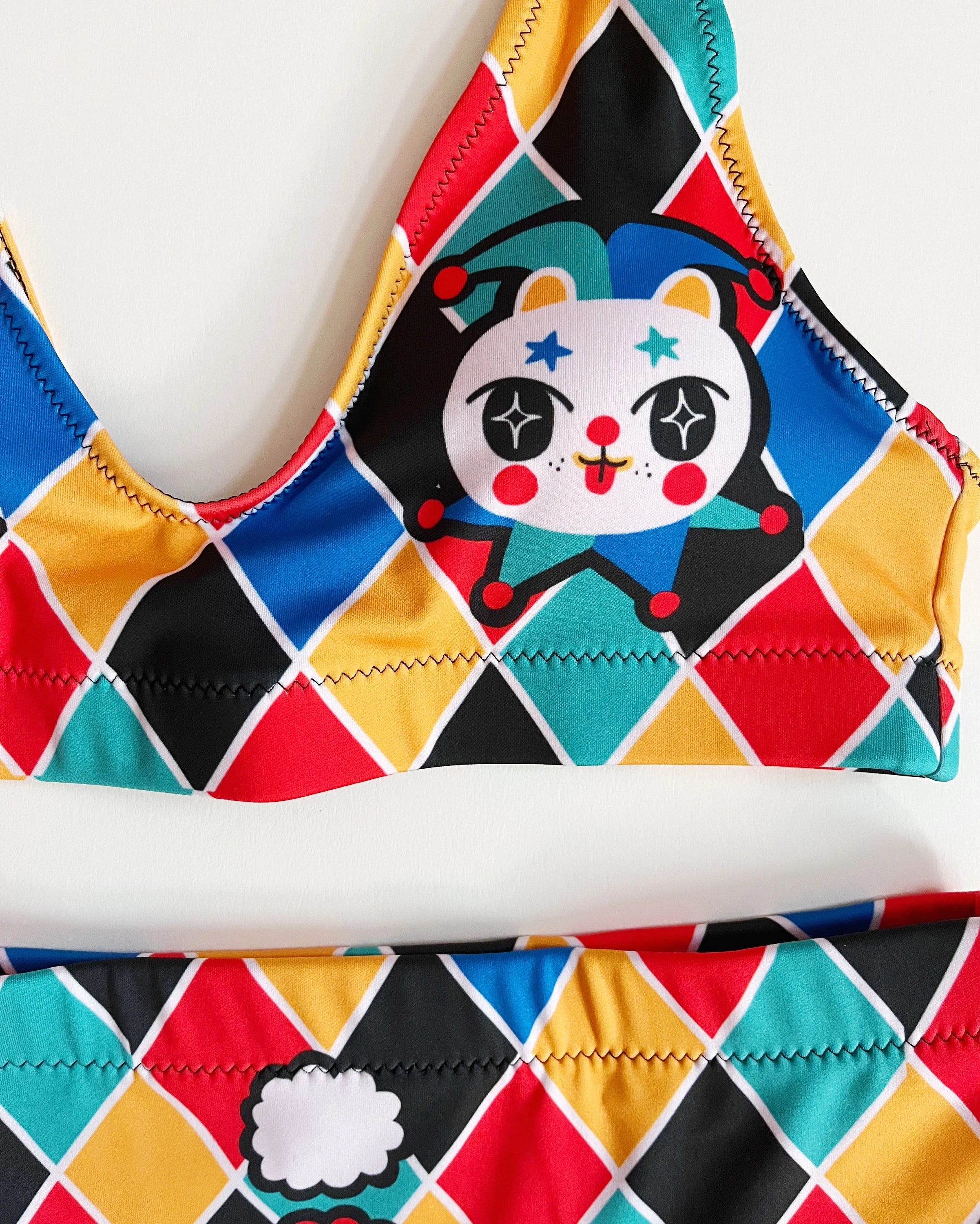 Harlequin Cat Bikini