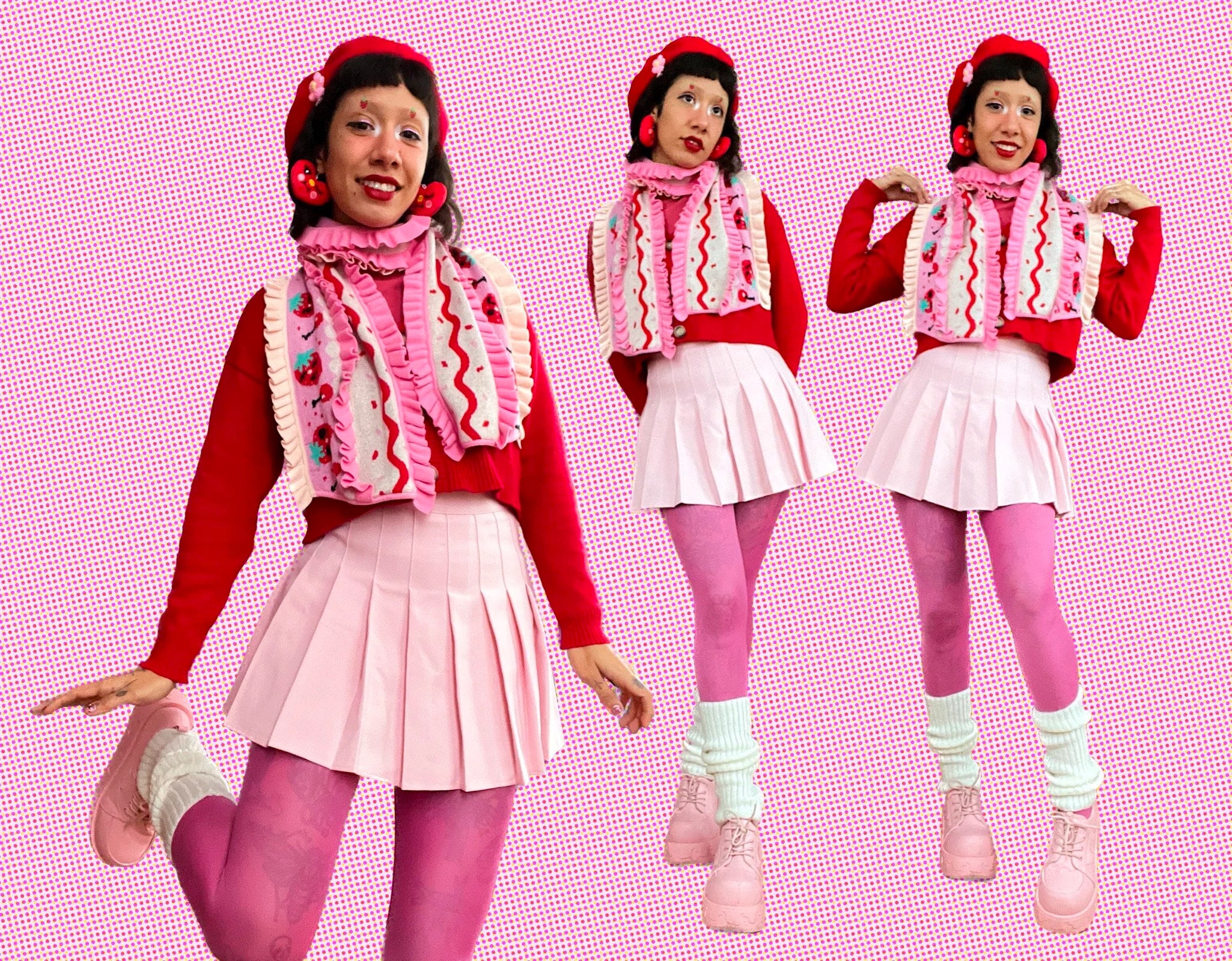 Strawberry Shortcake - Knit Scarf