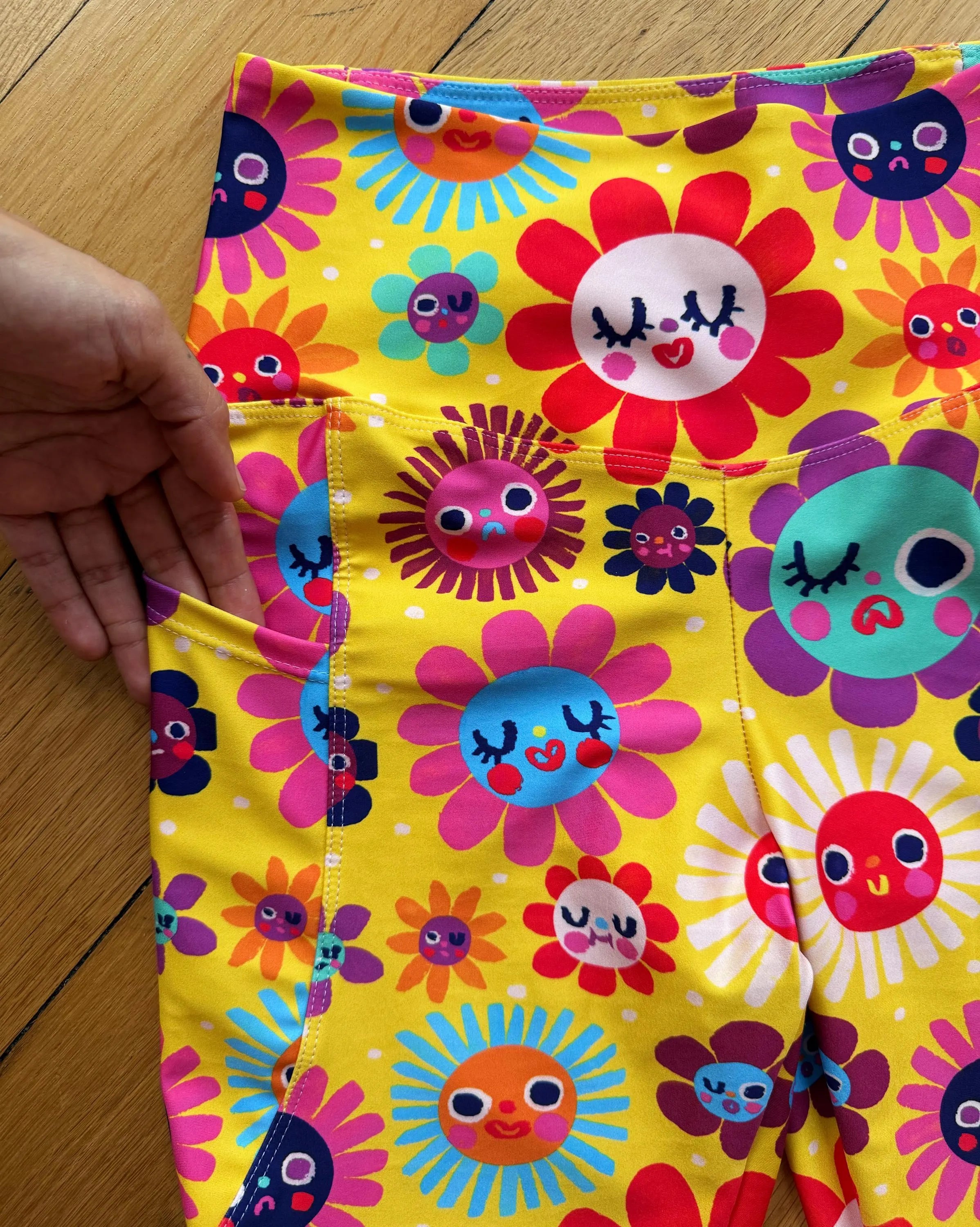 Flower Power - Leggings with pockets