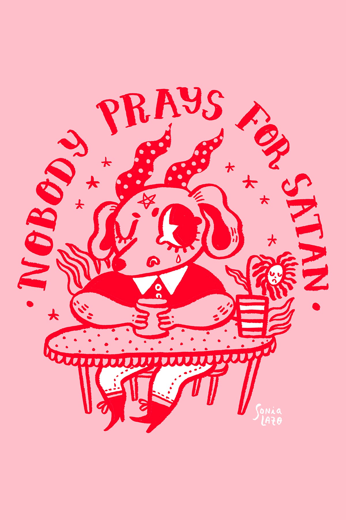 Nobody Prays for Satan - Postcard